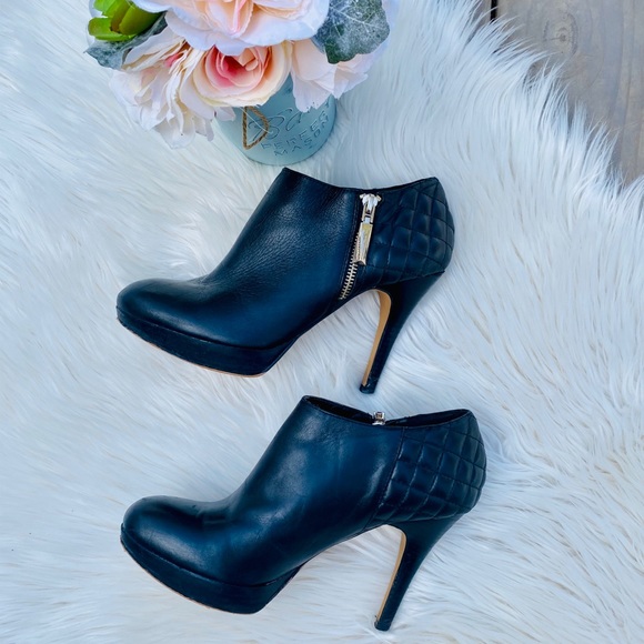 Vince Camuto Shoes - Vince Camuto leather quilted platform ankle boots